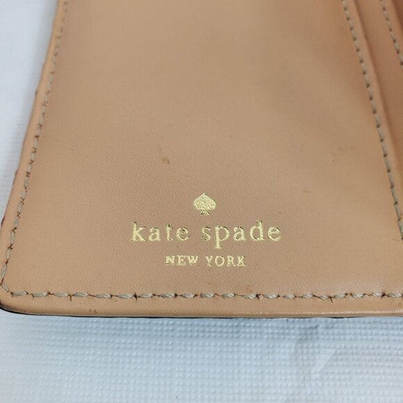 Kate Spade Black Pebbled Leather Wallet Clutch Card Pockets Snap One Size - Picture 12 of 15